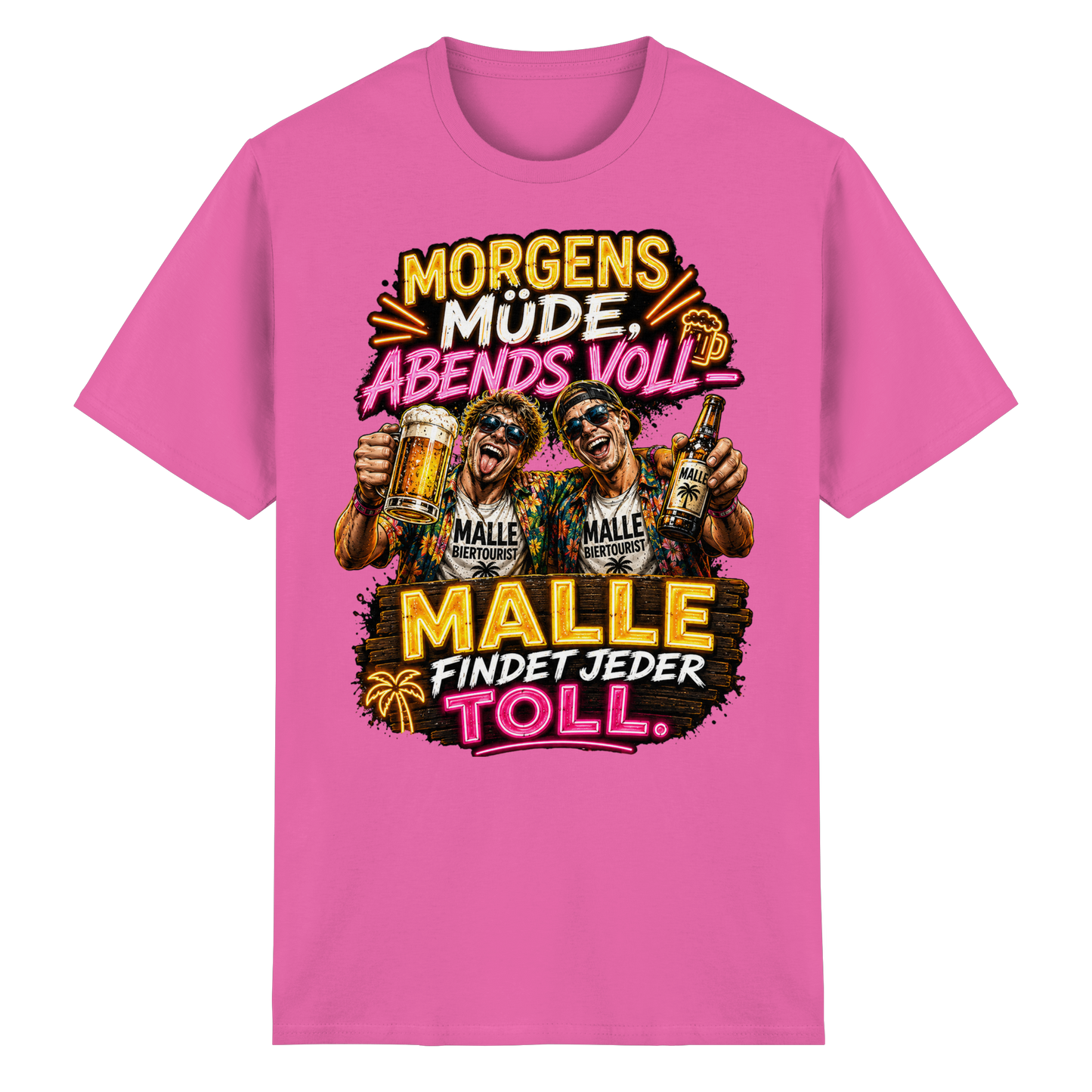Morgens Müde Abends Voll - Malle T-Shirt